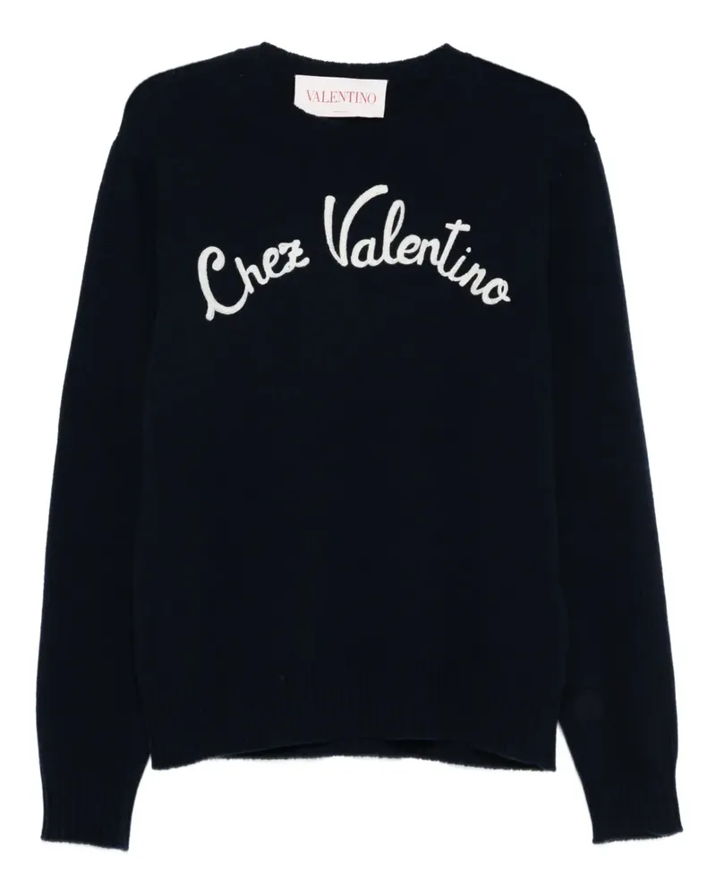 Valentino Garavani Pullover mit Chez-Stickerei - Blau Blau