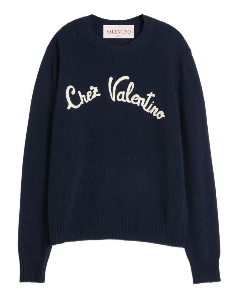 Valentino Garavani Pullover mit Chez-Stickerei - Blau Blau