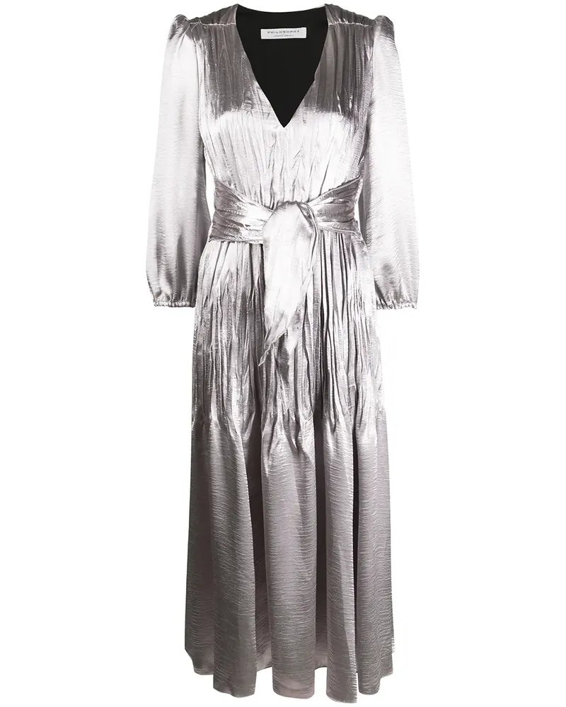 Philosophy Di Lorenzo Serafini Metallic-Kleid - Silber Silber