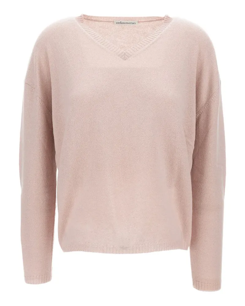 Stefano Mortari Pullover mit V-Ausschnitt - Rosa Rosa