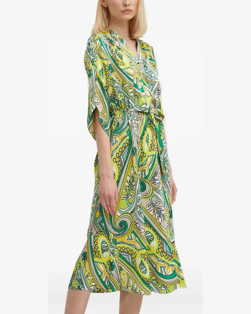 Joseph Ribkoff paisley tie-waist midi dress - Grün Grün