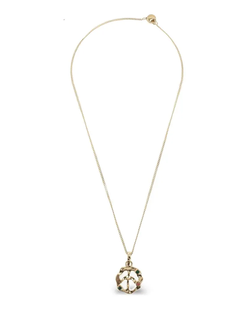 Palm Angels Anhänger mit Friedensverzierung - Gold Gold