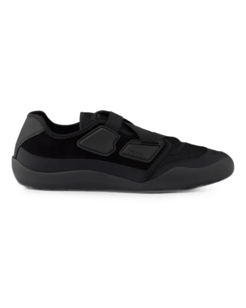 Prada Speedrock Sneakers aus Leder und Mesh - Schwarz Schwarz