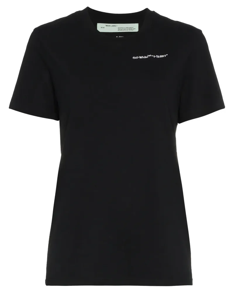 OFF-WHITE Hemd mit Logo-Stickerei - Schwarz Schwarz