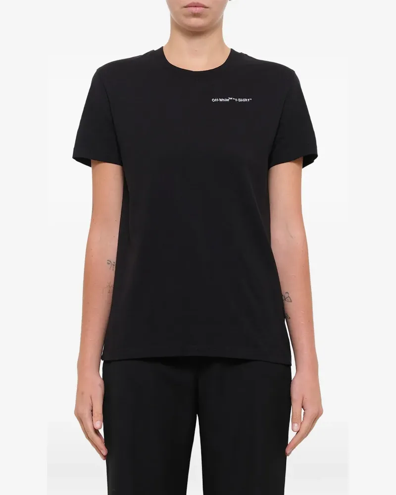 OFF-WHITE Hemd mit Logo-Stickerei - Schwarz Schwarz