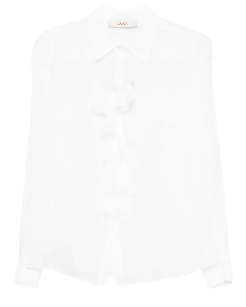 Jucca Hemd mit Volant-Kragen - Weiß Weiß