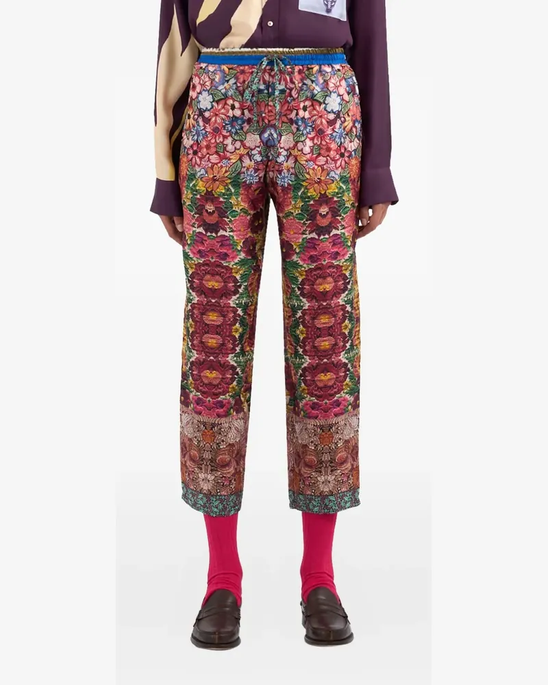 Pierre-Louis Mascia Aloe Hose mit Blumen-Print - Rot Rot