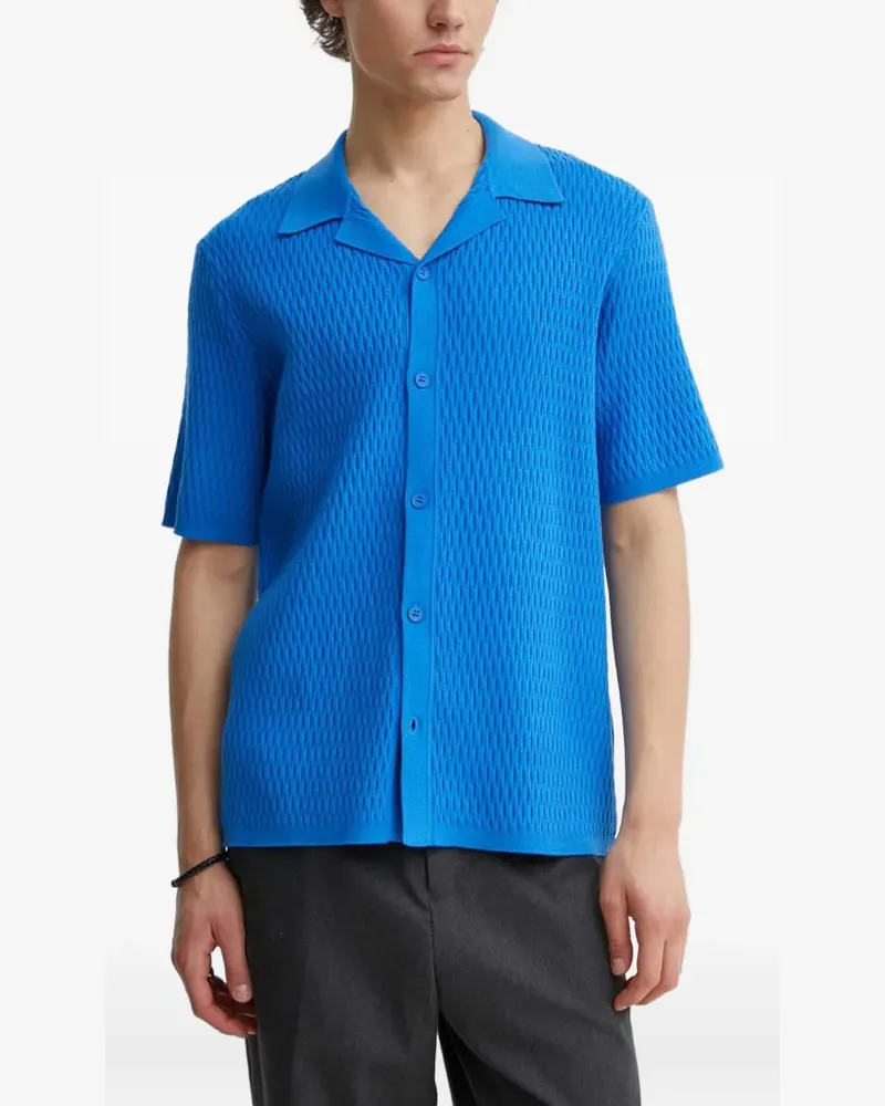 Samsøe & Samsøe Strukturiertes Hemd - Blau Blau