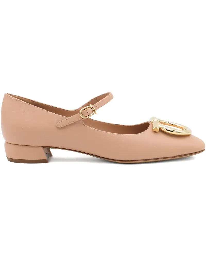 Ferragamo New Vara Gancini Pumps - Nude Nude