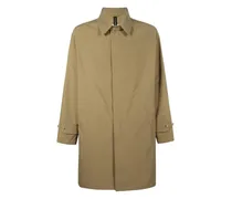 Trenchcoat mit Logo-Knopf - Braun