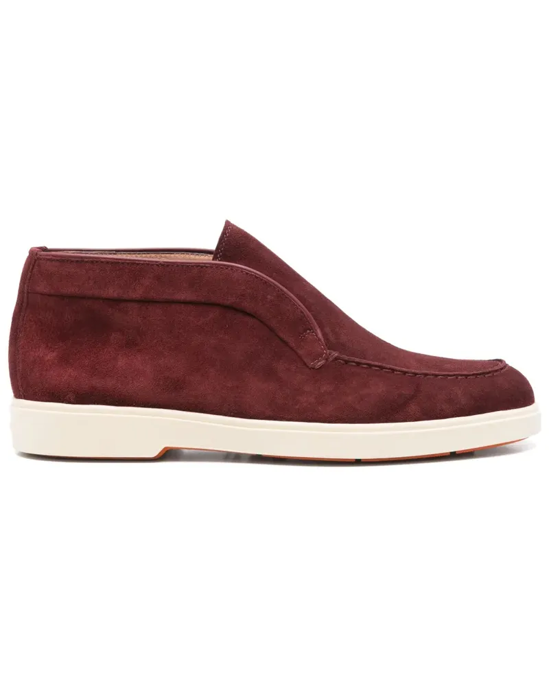 Santoni Stiefel aus Wildleder - Rot Rot