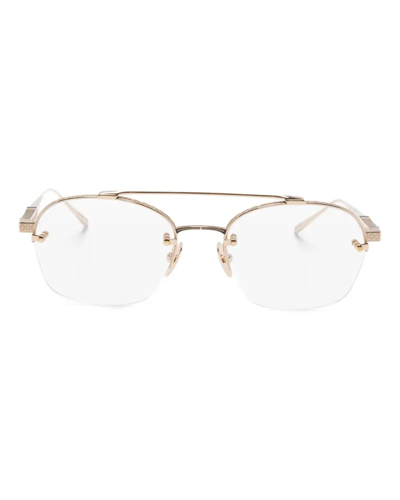 Leisure Society Halbrand-Brille mit Doppelsteg - Gold Gold