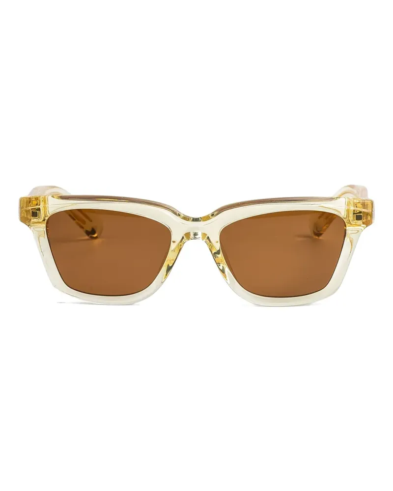 Jacquemus Sonnenbrille mit eckigem Gestell - Gelb Gelb
