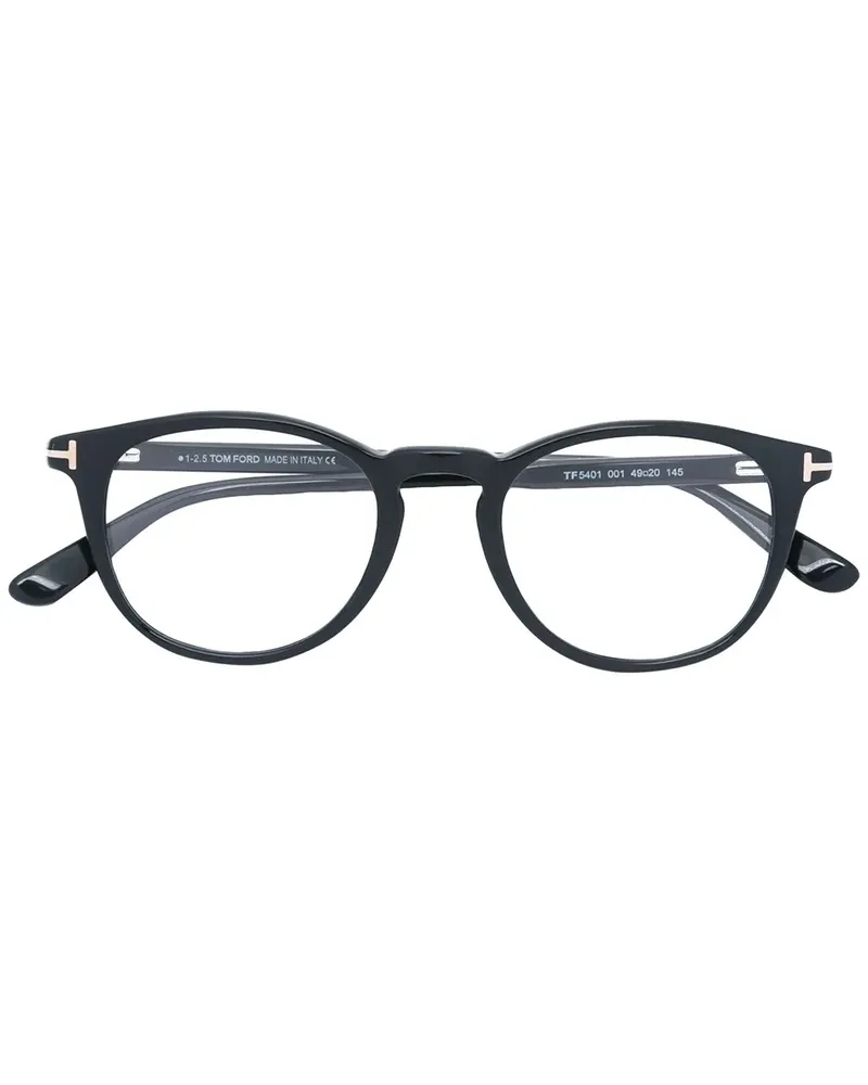Tom Ford Brille mit rundem Gestell - Schwarz Schwarz