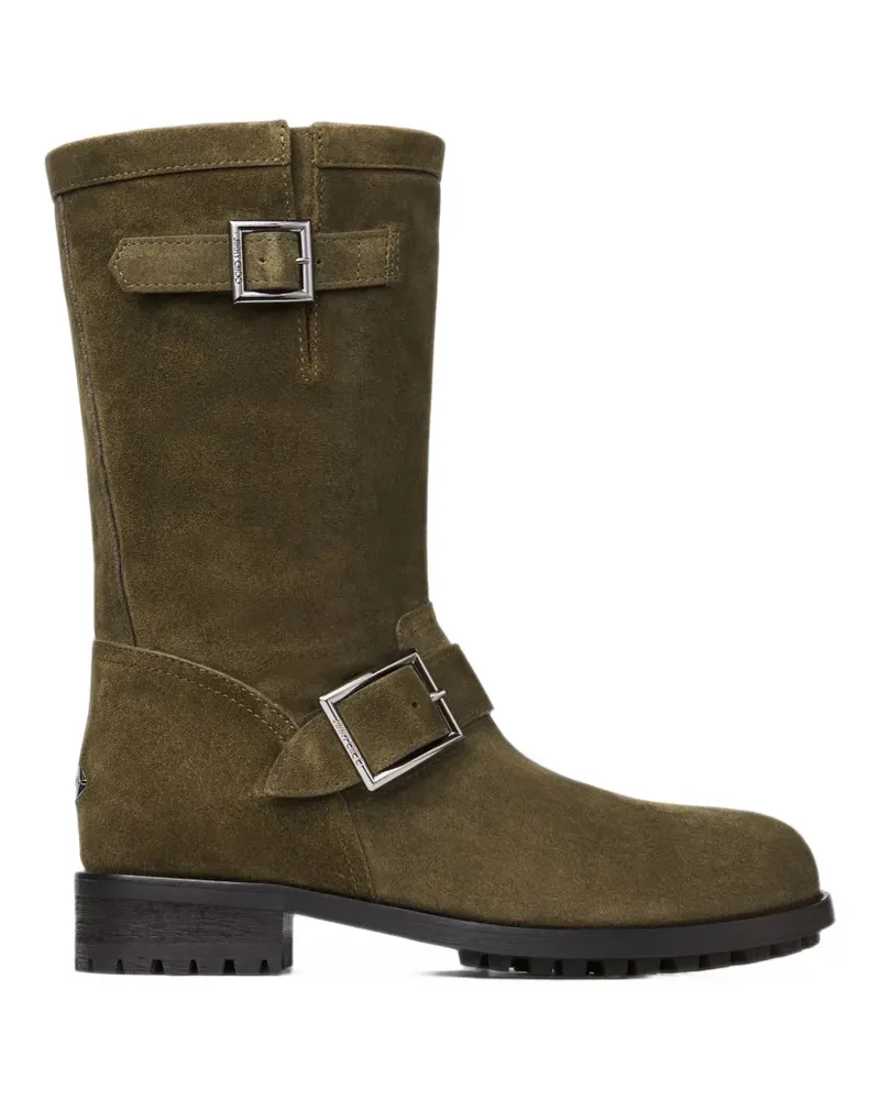 Jimmy Choo Halbhohe Bikerstiefel - Grün Grün