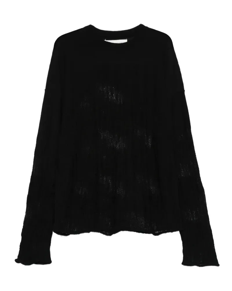 Isabel Benenato textured crew-neck sweater - Schwarz Schwarz