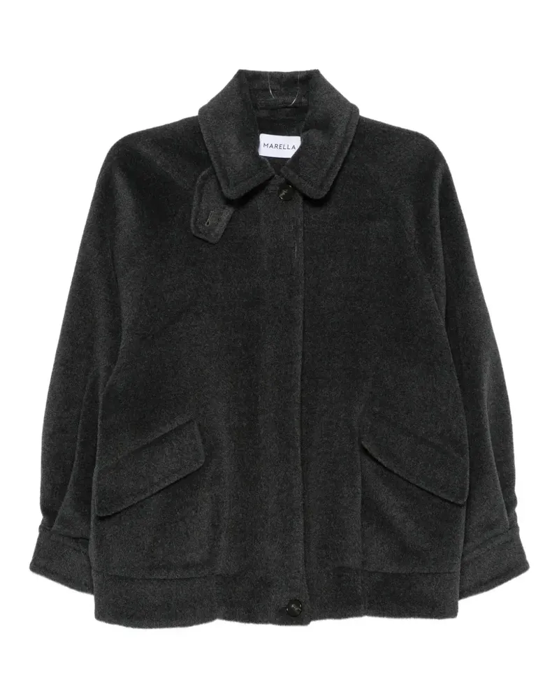 MARELLA virgin-wool button-up coat - Schwarz Schwarz