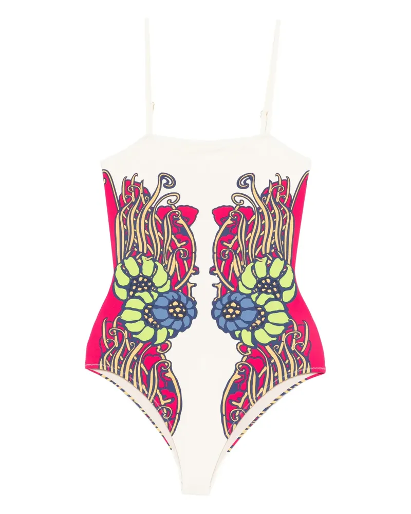 La DoubleJ floral print swimsuit - Weiß Weiß