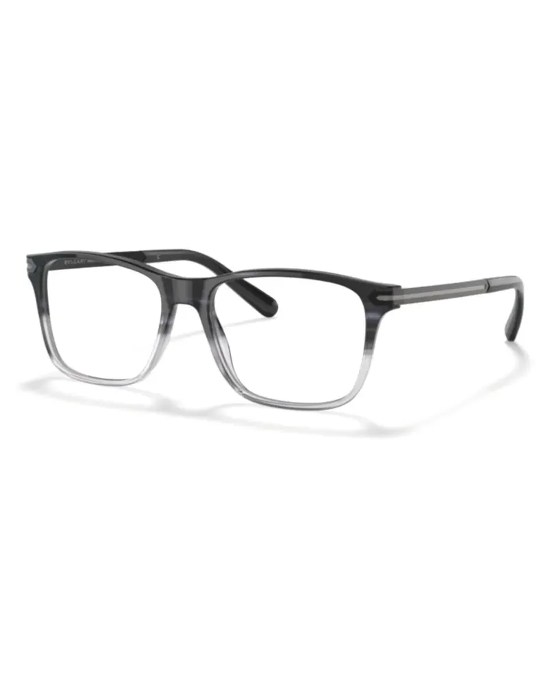 Bulgari Brille mit eckigem Gestell - Grau Grau