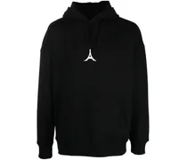 Hoodie mit Logo-Patch - Schwarz