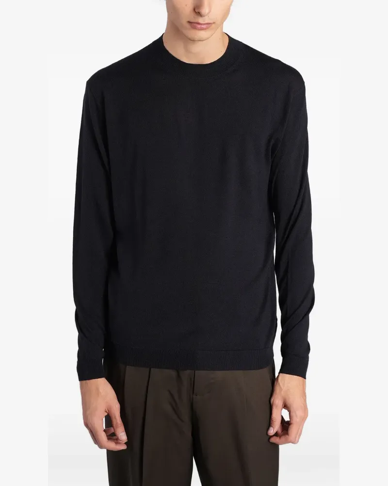 Low Brand Pullover mit Rundhalsausschnitt - Blau Blau