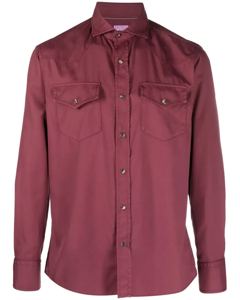 Brunello Cucinelli Klassisches Hemd - Violett Violett