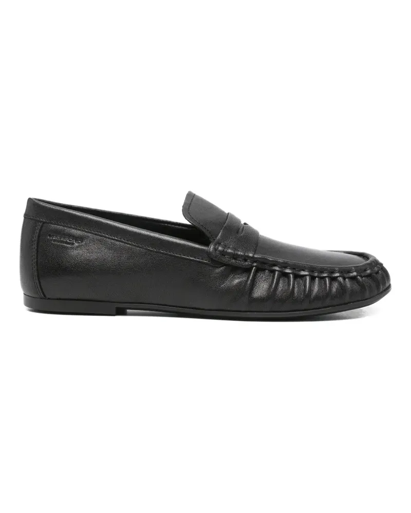 Vagabond Geraffte Aleya Penny-Loafer - Schwarz Schwarz