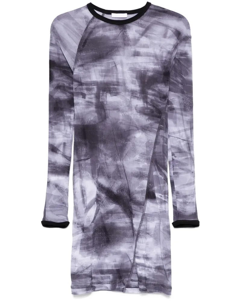 Helmut Lang Scribble Kleid - Schwarz Schwarz
