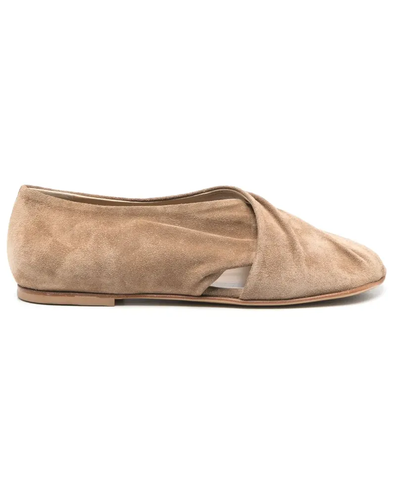 Elena Iachi Ballerinas aus Wildleder - Nude Nude