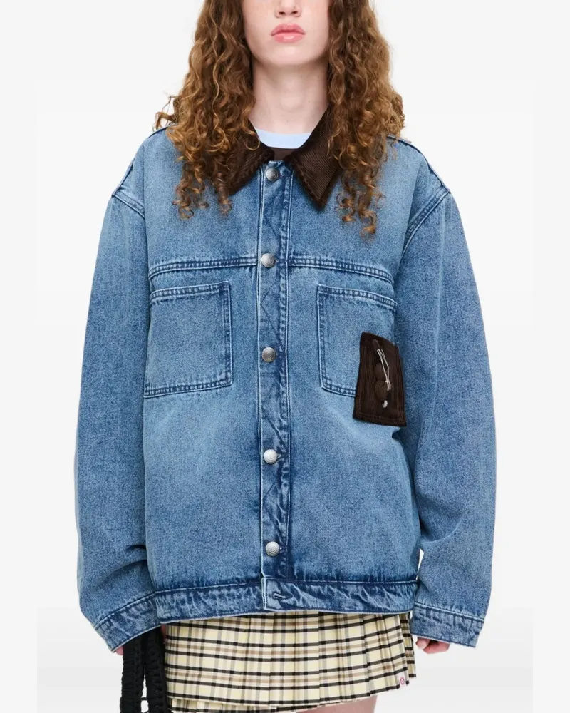 Charles Jeffrey Loverboy Jacke mit Cordkragen - Blau Blau