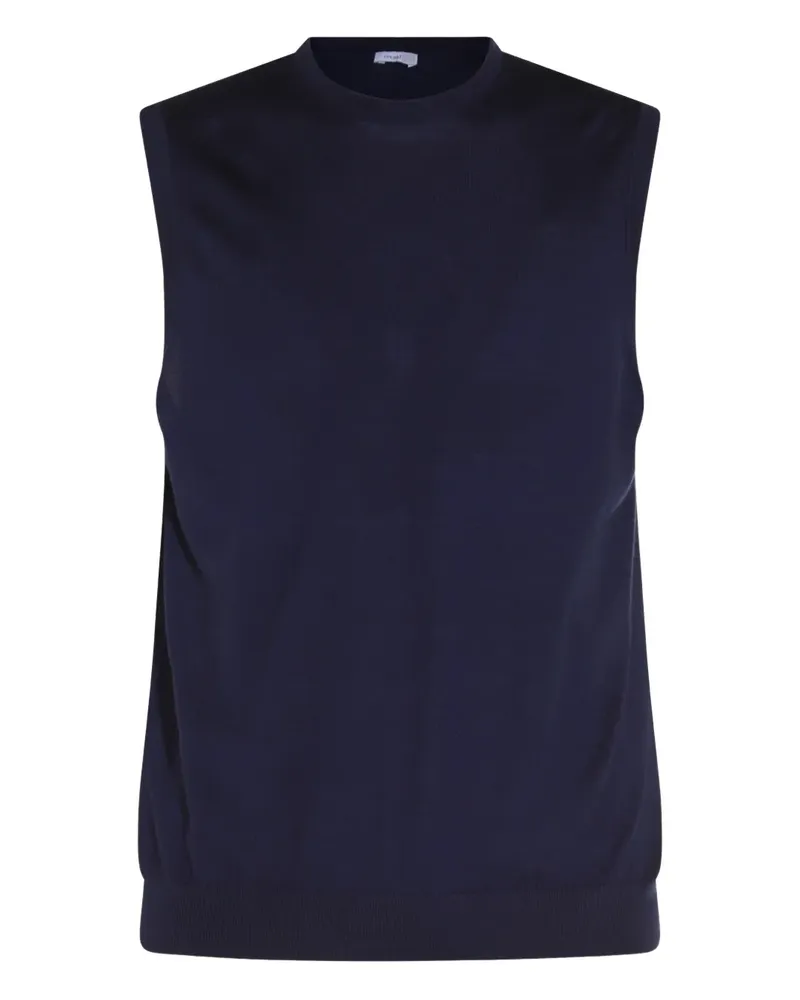 Malo Gestrickter Pullunder - Blau Blau