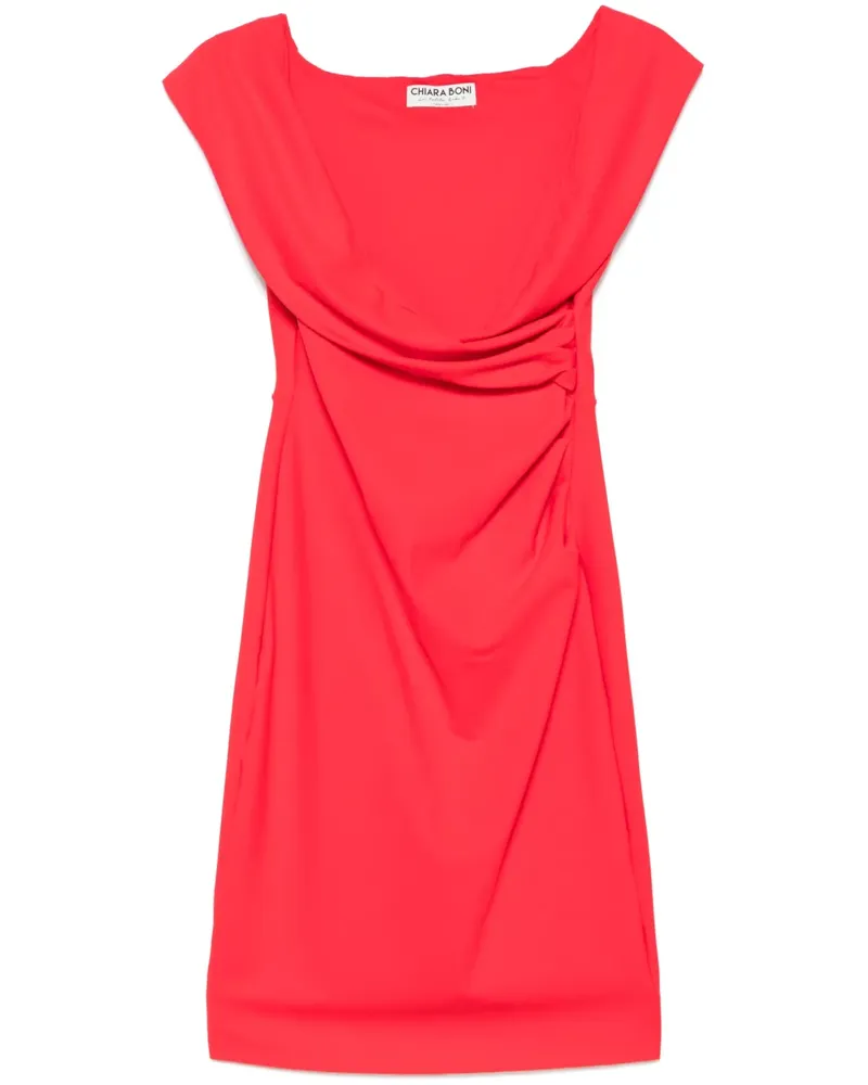 Chiara Boni Midikleid mit drapierten Akzenten - Rot Rot