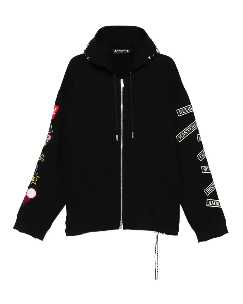 Mastermind Japan Kapuzenjacke mit Patch - Schwarz Schwarz