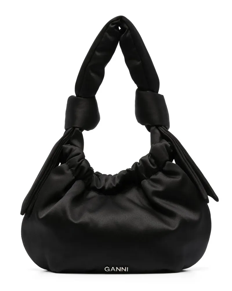 Ganni Beuteltasche mit Kordelzug - Schwarz Schwarz