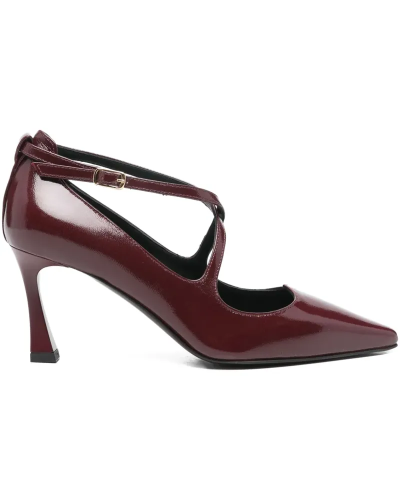 Julie Dee 75mm criss-cross strap pumps - Rot Rot