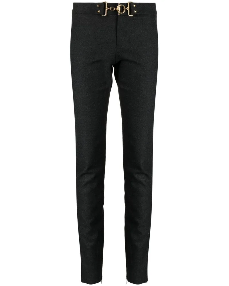 Gucci Skinny-Hose mit Schnalle Schwarz