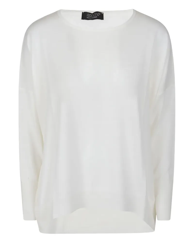 ARAGONA Pullover aus Wolle - Weiß Weiß