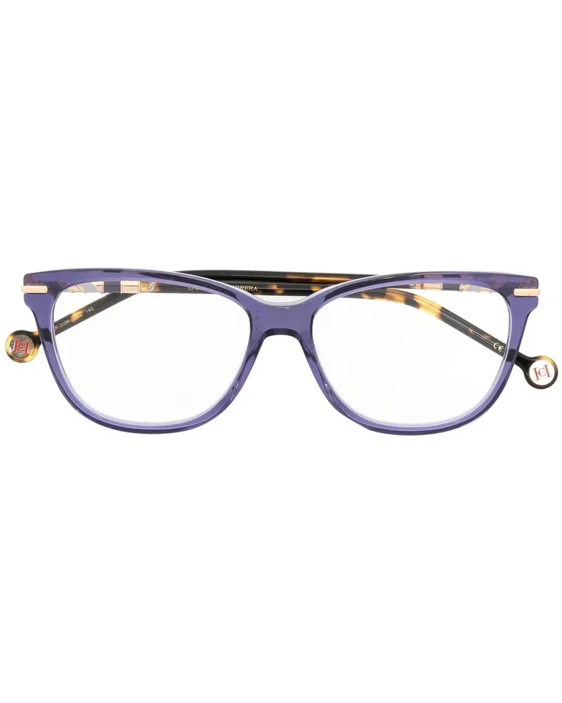 Carolina Herrera New York Brille mit breitem Gestell - Violett Violett