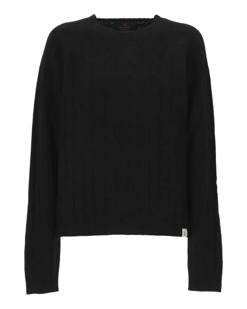 Peuterey raglan-sleeve cable-knit sweater - Schwarz Schwarz