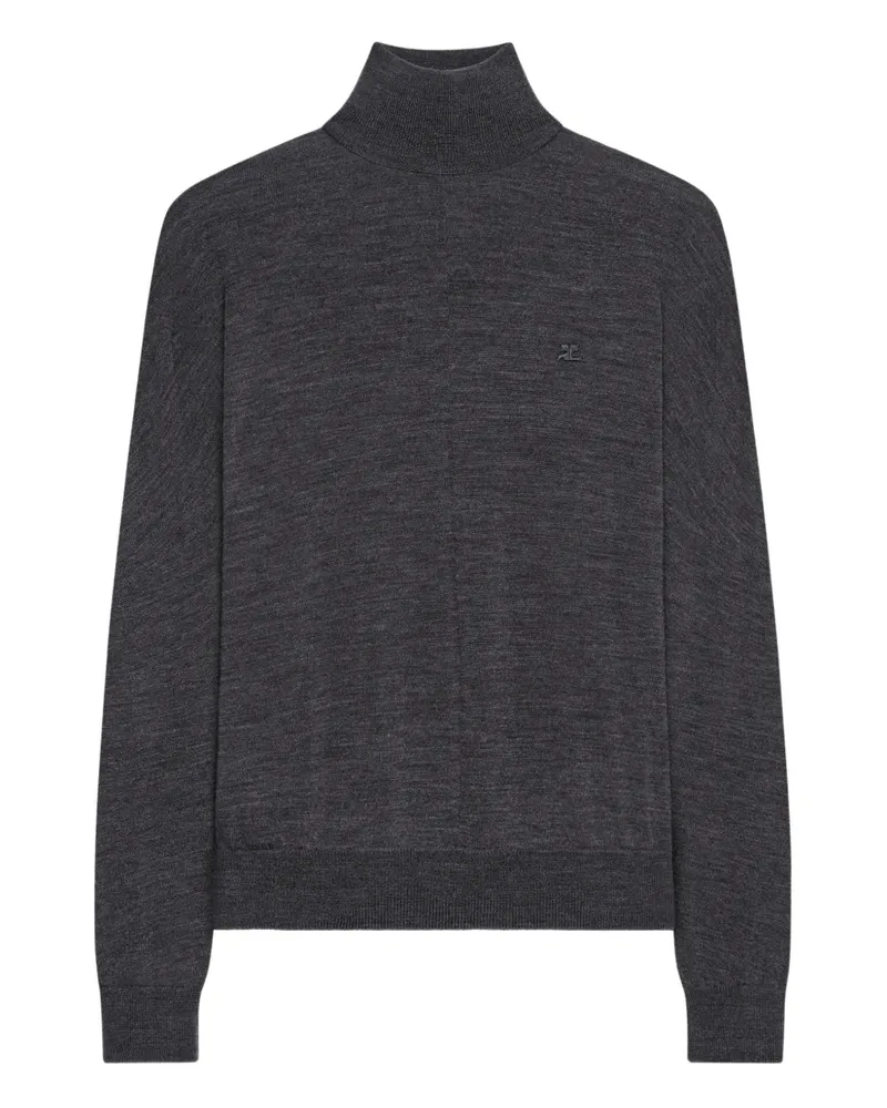Courrèges Langärmeliger Rollkragenpullover - Grau Grau