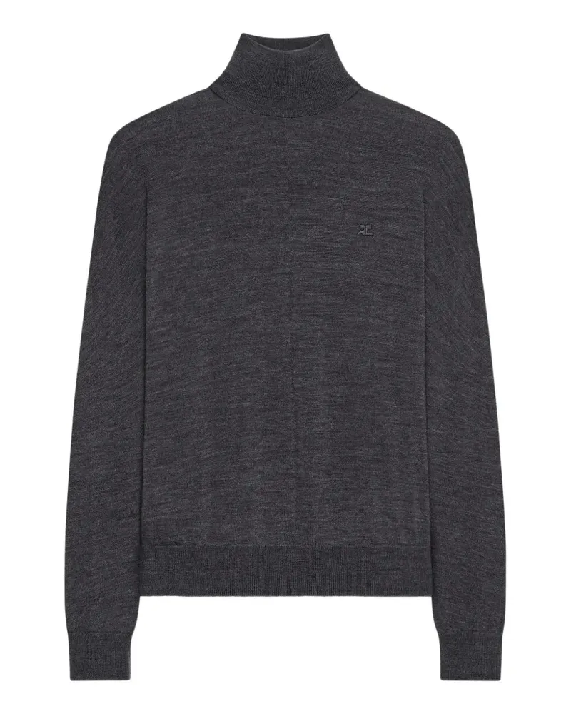 Courrèges Langärmeliger Rollkragenpullover - Grau Grau