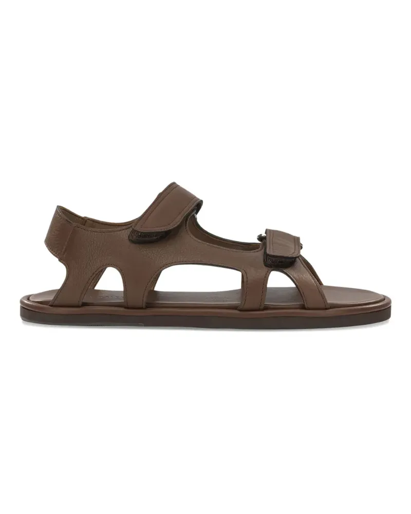 AURALEE leather flat sandals - Braun Braun