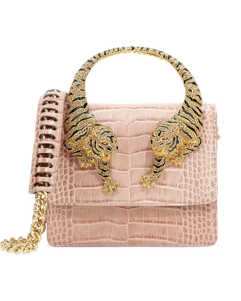 Roberto Cavalli Handtasche mit Kroko-Effekt - Rosa Rosa