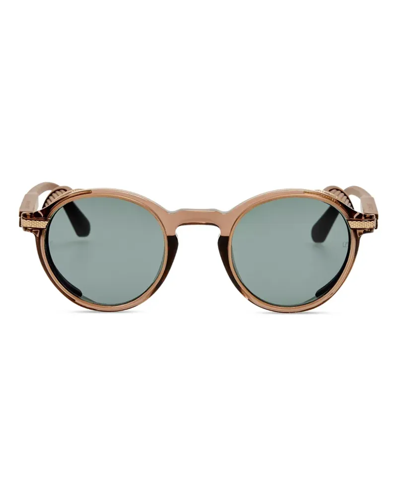Linda Farrow round-frame sunglasses - Nude Nude