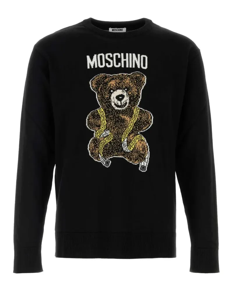 Moschino Teddy Bear intarsia-knit sweater - Schwarz Schwarz