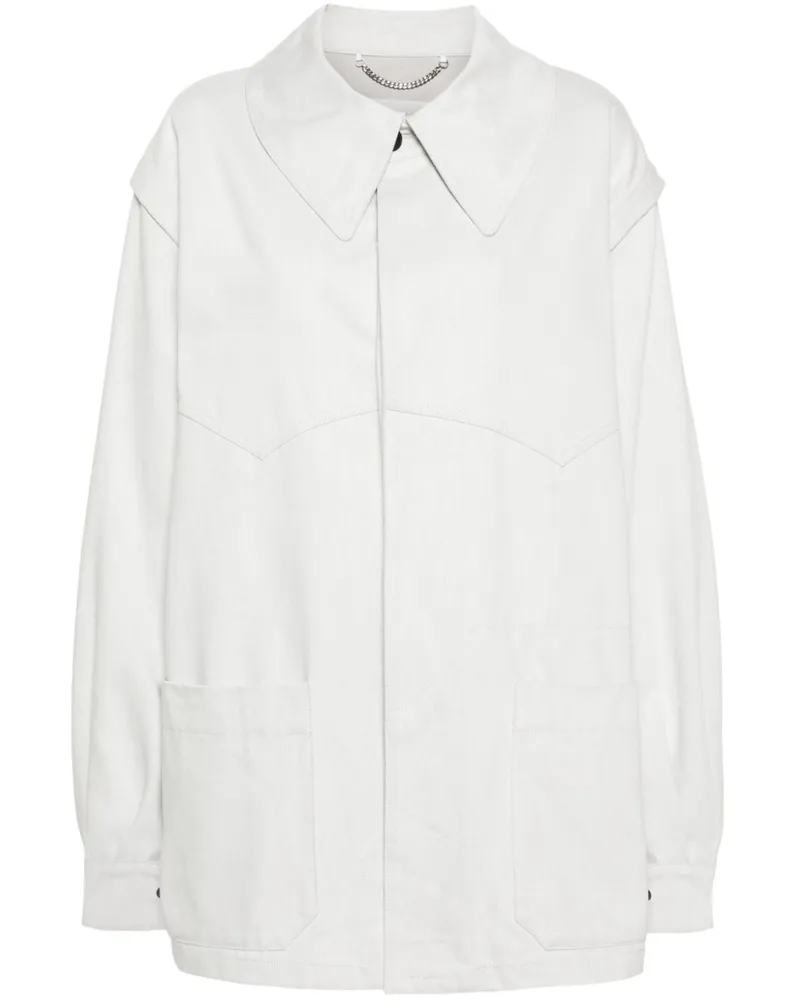 Maison Margiela Jeansjacke mit Oversized-Kragen - Grau Grau
