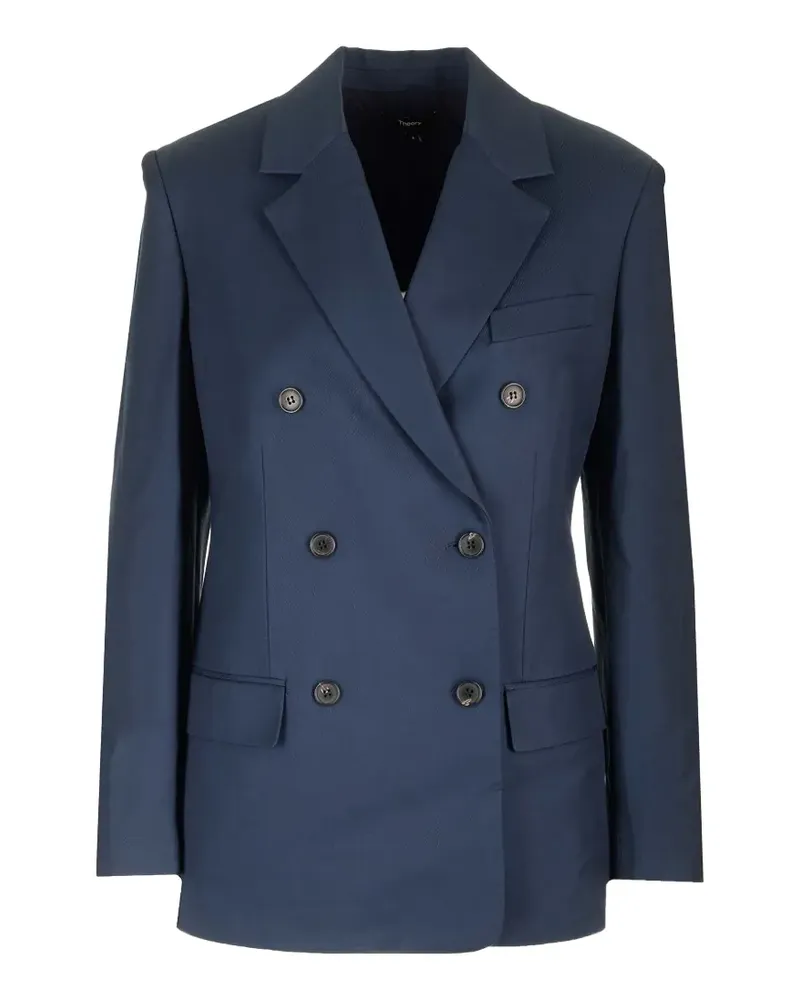 Theory double-breasted blazer - Blau Blau