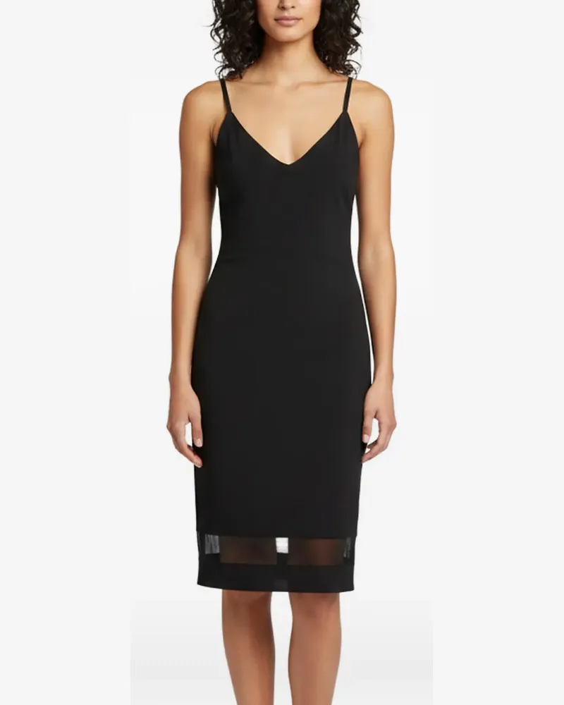 Alice + Olivia illusion-panel midi dress - Schwarz Schwarz
