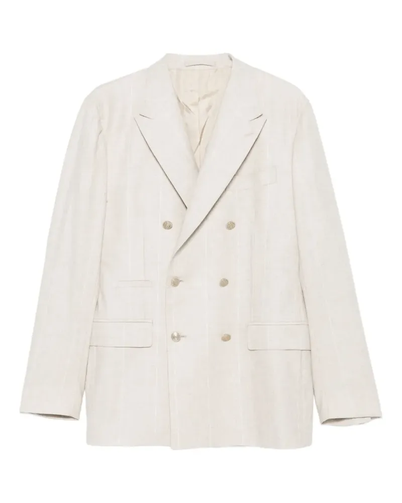 Eleventy Doppelreihiges Sakko mit Streifen - Nude Nude