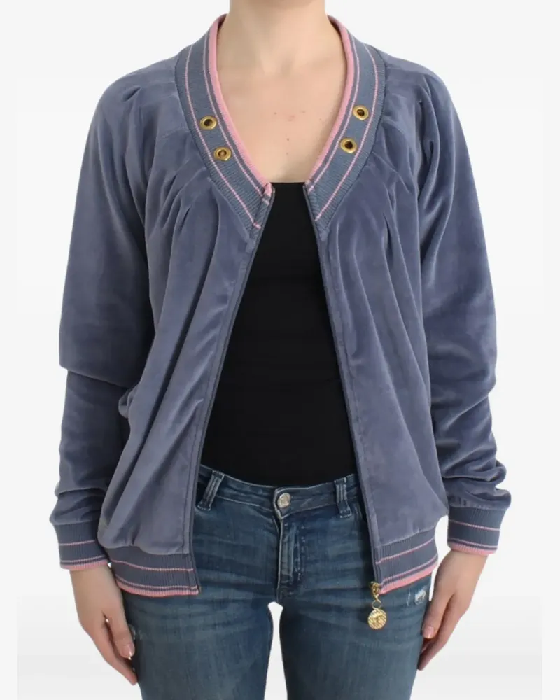 Roberto Cavalli Sportjacke aus Velours - Blau Blau